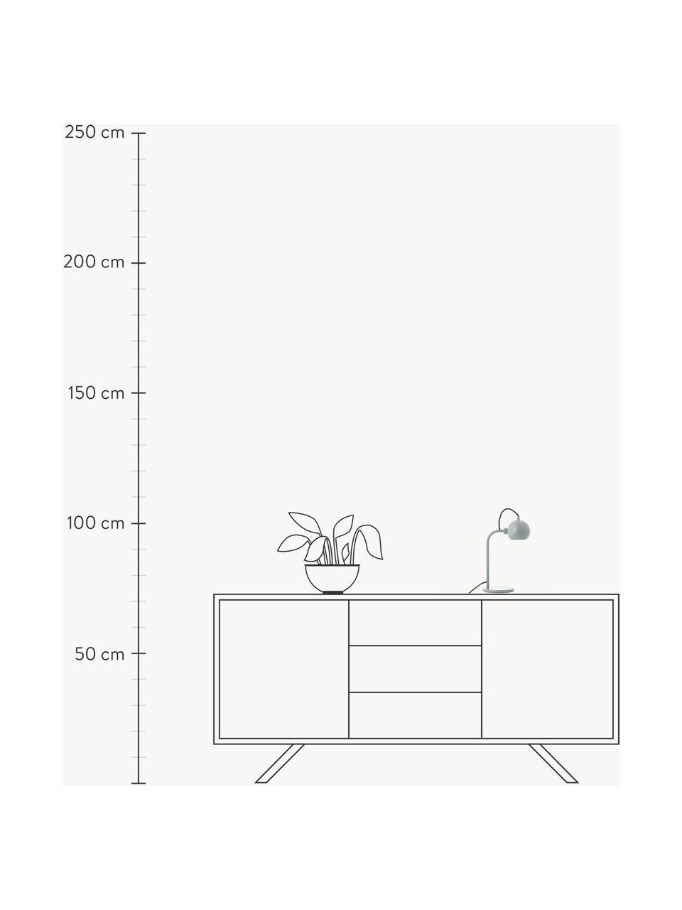 Design tafellamp Ball, Lampenkap: gecoat metaal, Lampvoet: gecoat metaal, Grijsblauw, B 24 x H 37 cm