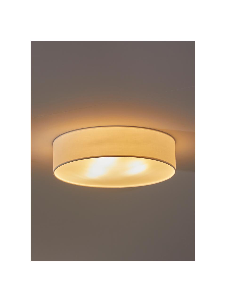 Ręcznie wykonana lampa sufitowa Mika, Biały, Ø 40 x W 10 cm