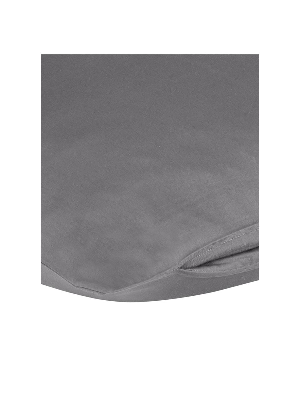 Funda de almohada de satén Comfort, Gris oscuro, An 50 x L 70 cm