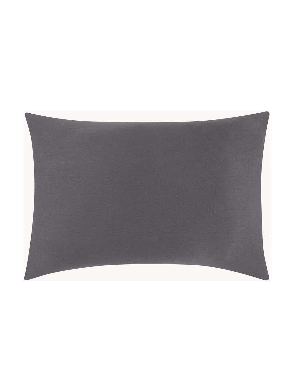 Funda de almohada de satén Comfort, Gris oscuro, An 50 x L 70 cm