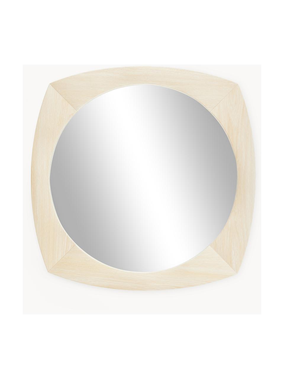 Wandspiegel Emory, Rahmen: PVC-Furnier, Spiegelfläche: Spiegelglas, Rückseite: Mitteldichte Holzfaserpla, Helles Holz, B 70 x H 70 cm