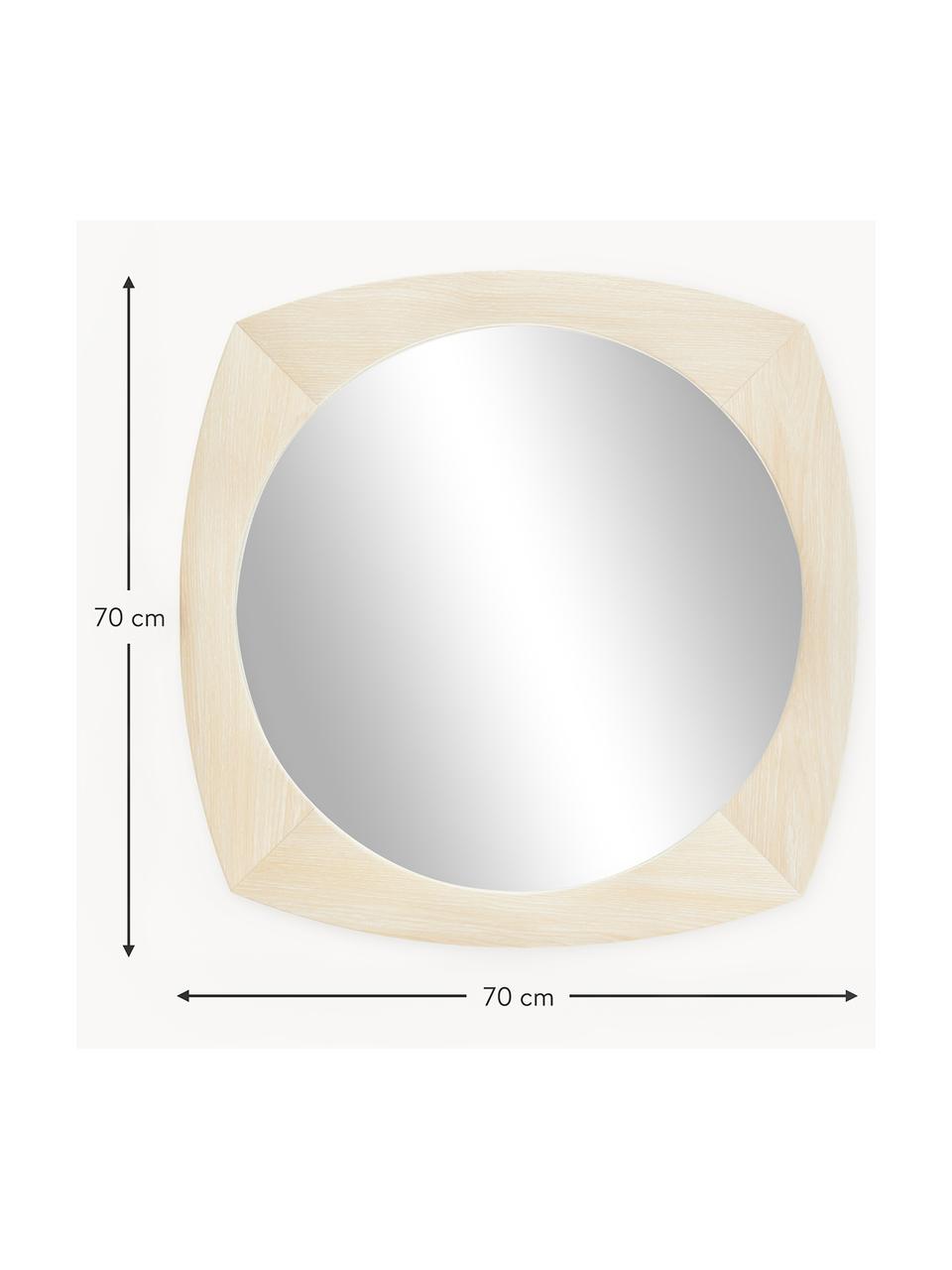 Nástěnné zrcadlo Emory, Světlé dřevo, Š 70 cm, V 70 cm