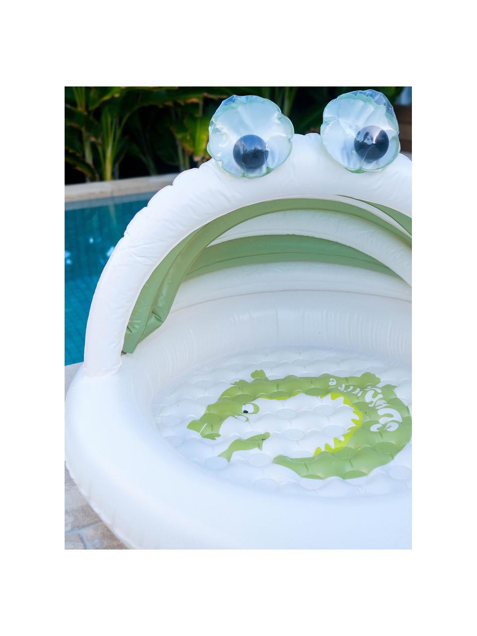 Nafukovací dětský bazének Cookie the Croc, Umělá hmota, Tlumeně bílá, olivová, Š 100 cm, D 115 cm