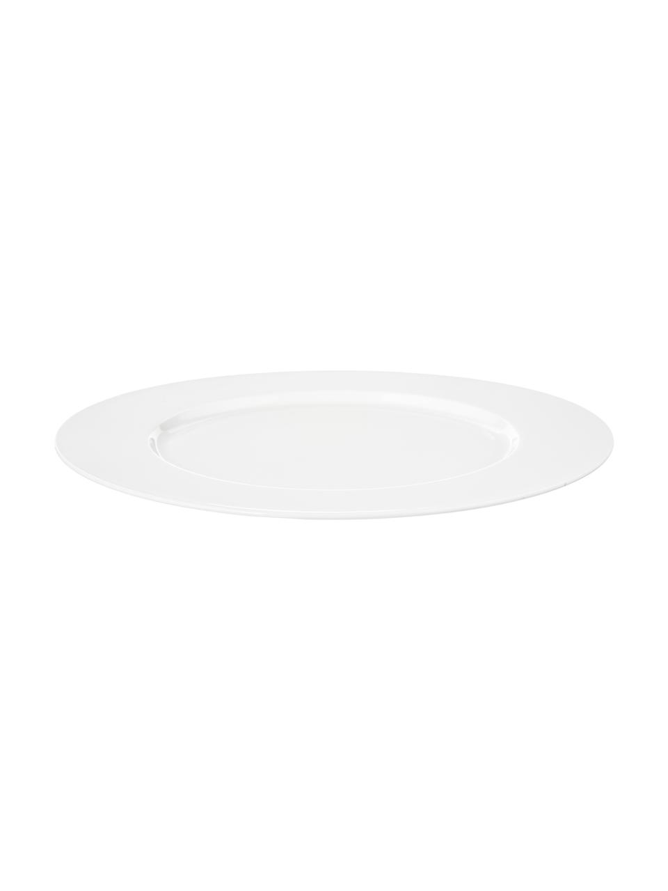 Assiette de présentation porcelaine à table, Blanc