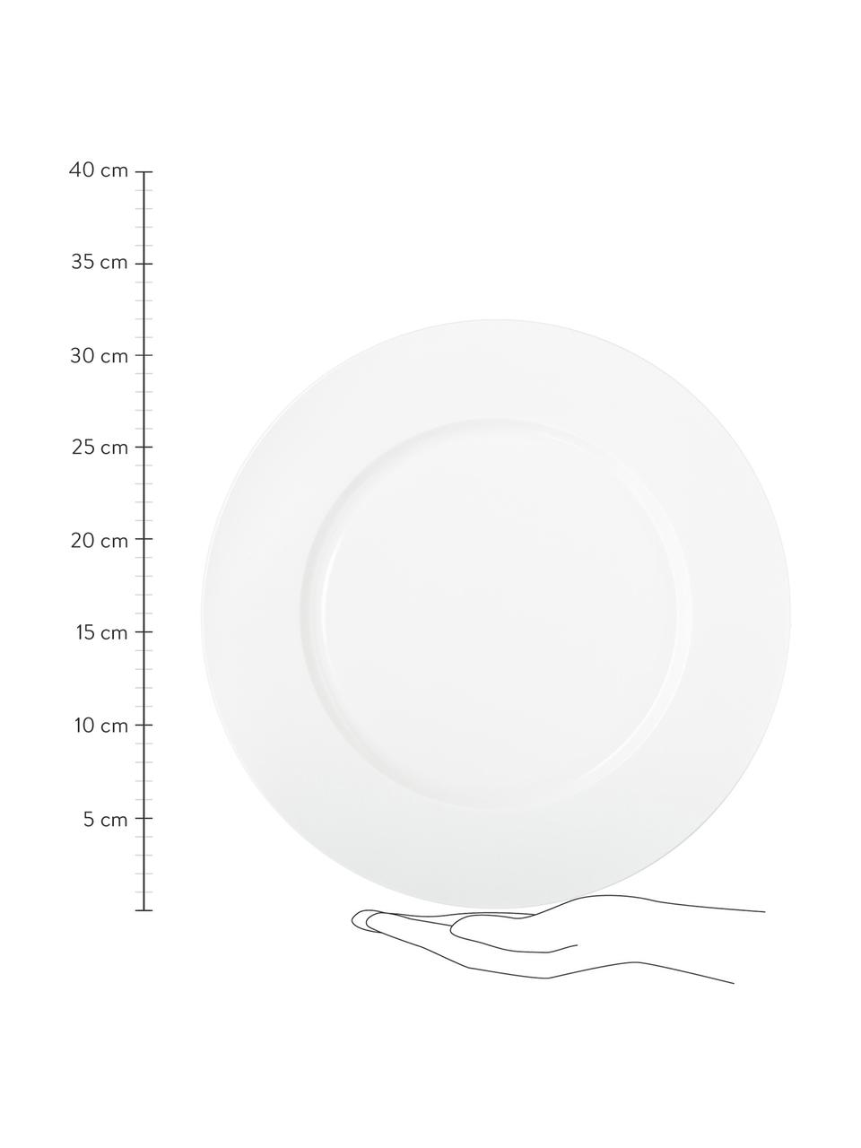 Assiette de présentation porcelaine à table, Blanc