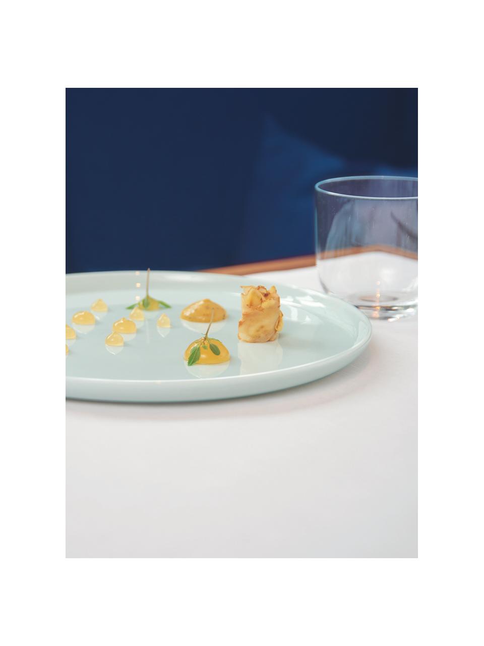 Porseleinen dinerborden Kolibri in glanzend mintgroen, 6 stuks, Porselein, Mintgroen, Ø 27 cm