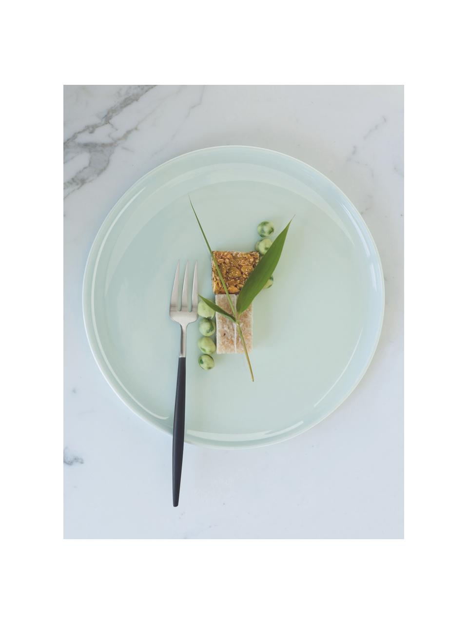 Porzellan-Speiseteller Kolibri in Mintgrün glänzend, 6 Stück, Porzellan, Mintgrün, Ø 27 cm