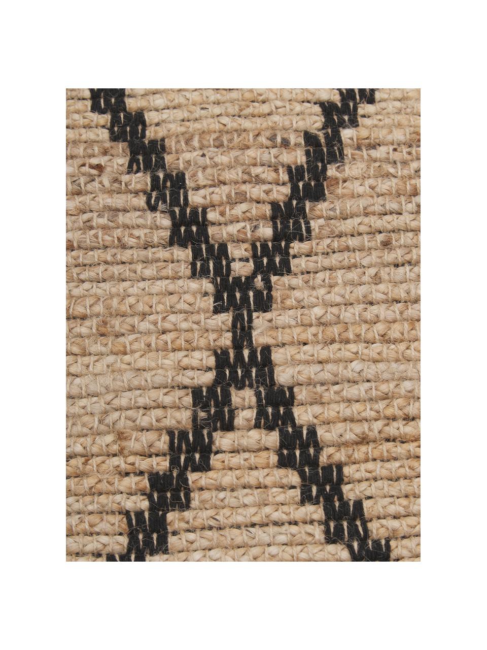 Handgefertigter Jute-Läufer Atta, 100% Jute, Braun, Schwarz, B 80 x L 250 cm