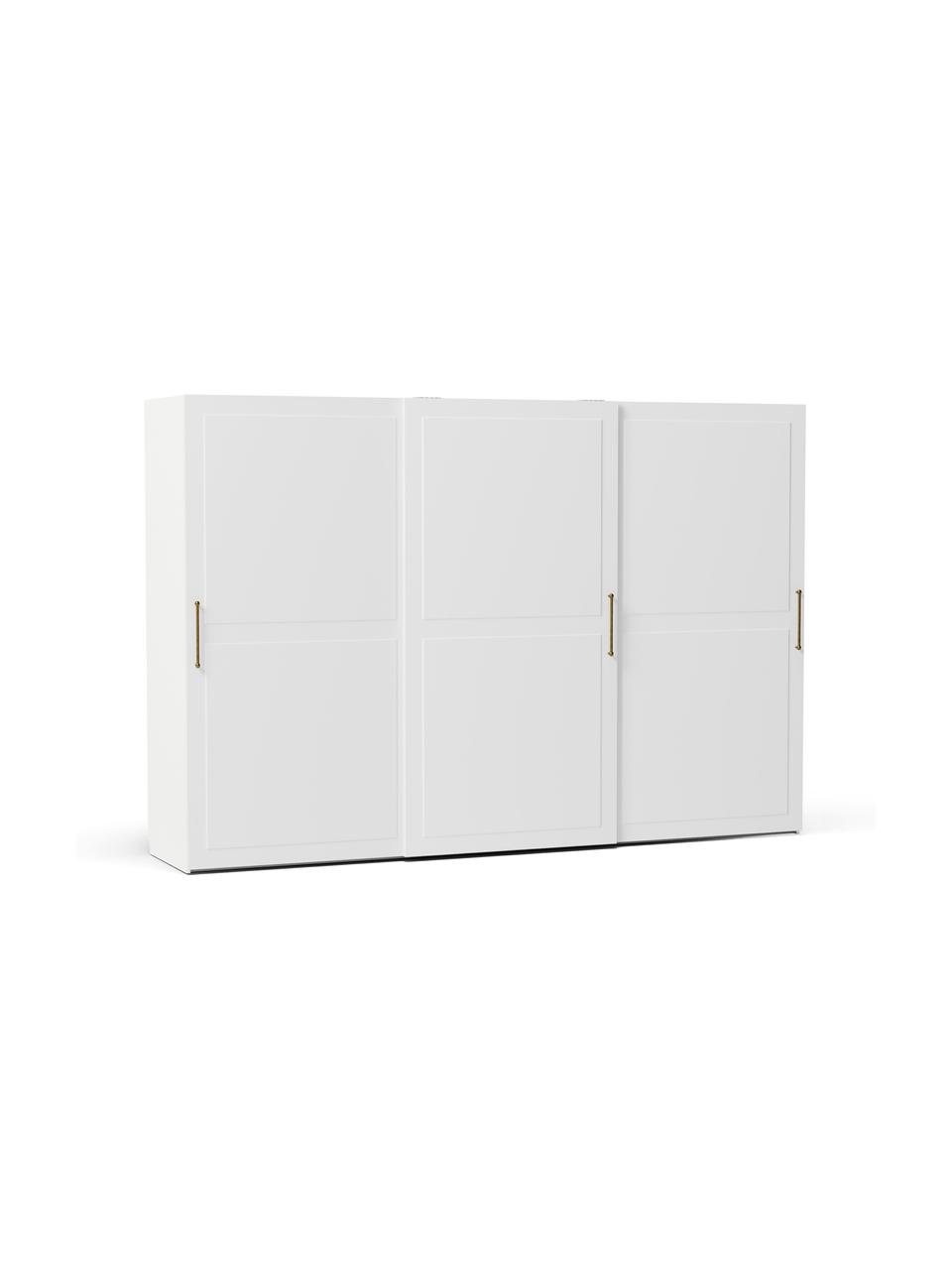 Modularer Schwebetürenschrank Charlotte, 300 cm Breite, mehrere Varianten, Korpus: Spanplatte, FSC-zertifizi, Weiß, Basic Interior, B 300 x H 200 cm