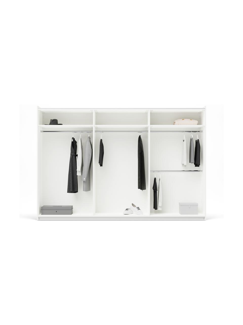 Armadio componibile con ante scorrevoli Charlotte, larg. 300 cm, diverse varianti, Bianco, Interno Basic, alt. 200 cm