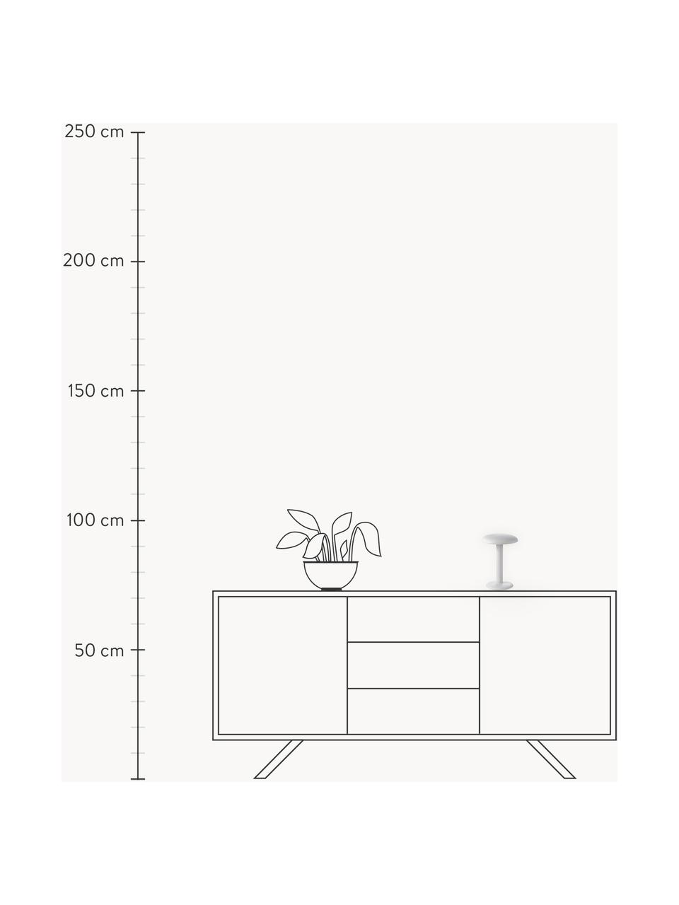 Kleine mobile LED-Tischlampe Gustave, dimmbar, Aluminium, beschichtet, Weiß, matt, Ø 16 x H 21 cm