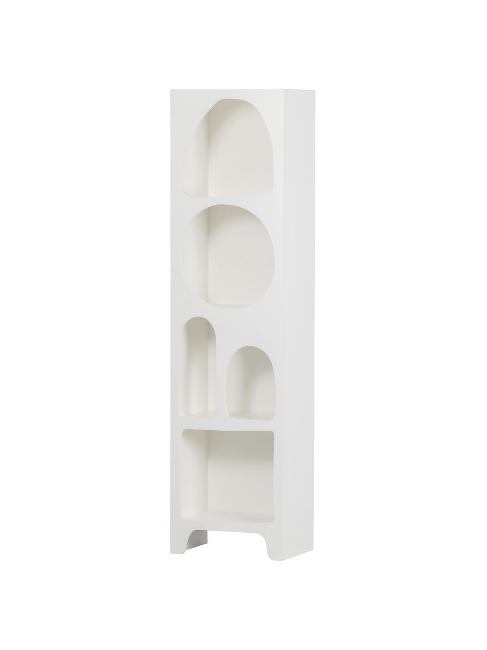 Estantería Zacun, Madera contrachapada, recubierta, Blanco, An 48 x Al 180 cm