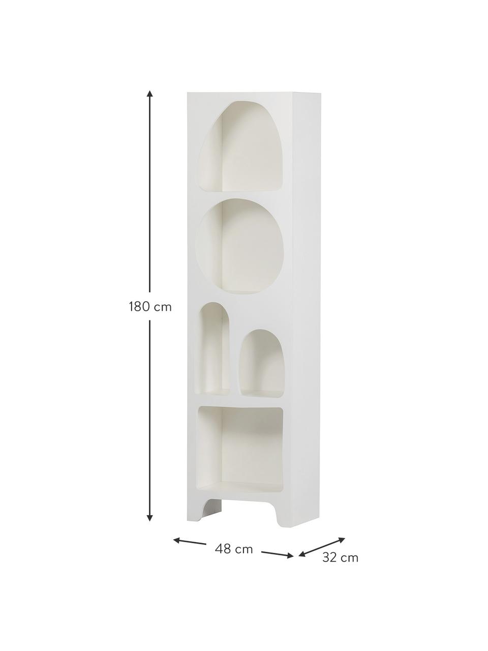 Libreria Zacun, Compensato, rivestito, certificato FSC, Bianco, Larg. 48 x Alt. 180 cm