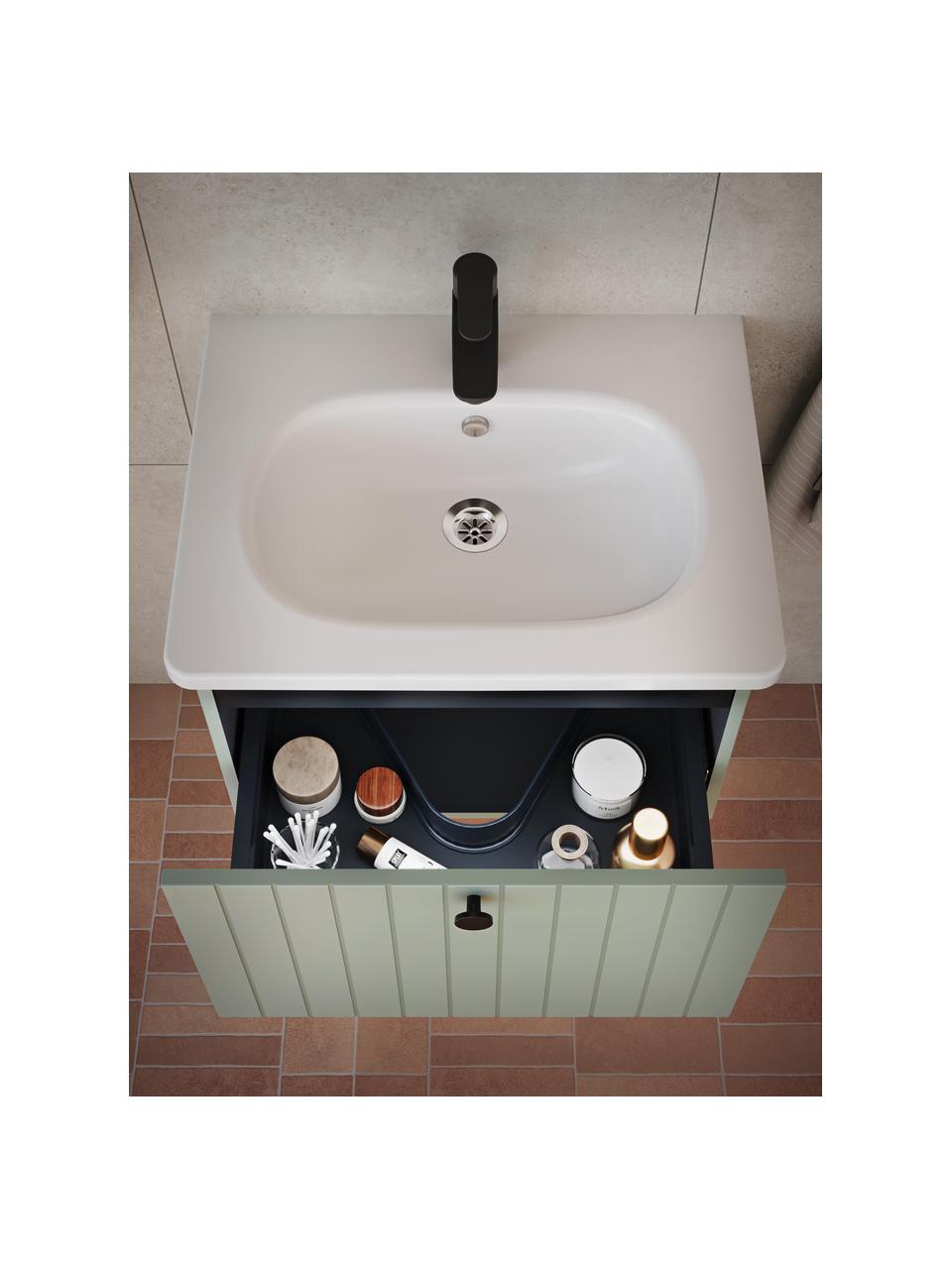 Mueble bajo lavabo Emil, 60 cm, Verde salvia, An 60 x Al 42 cm