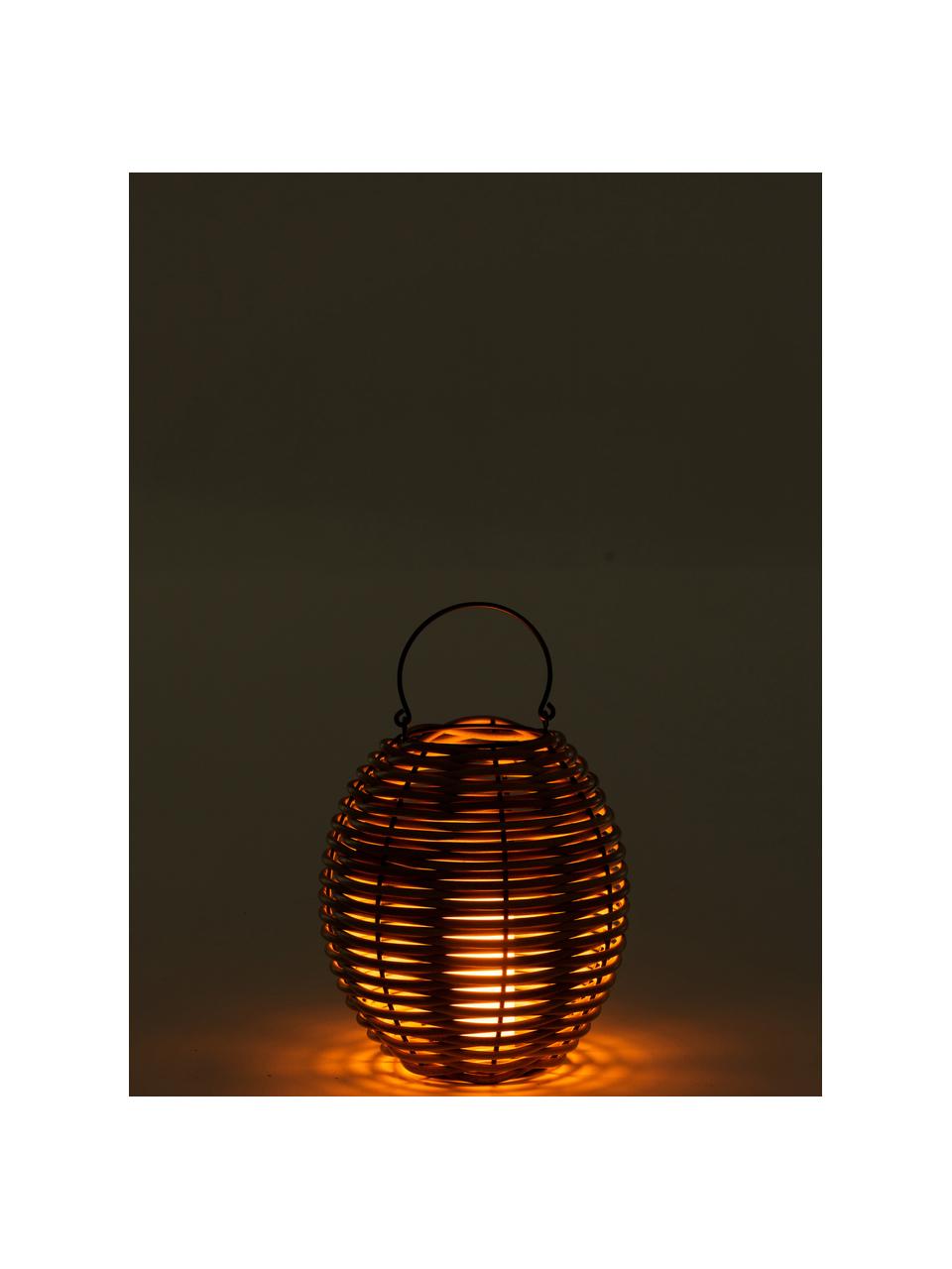 Farolillo con vela LED Wovo, Marrón, Ø 32 x Al 48 cm