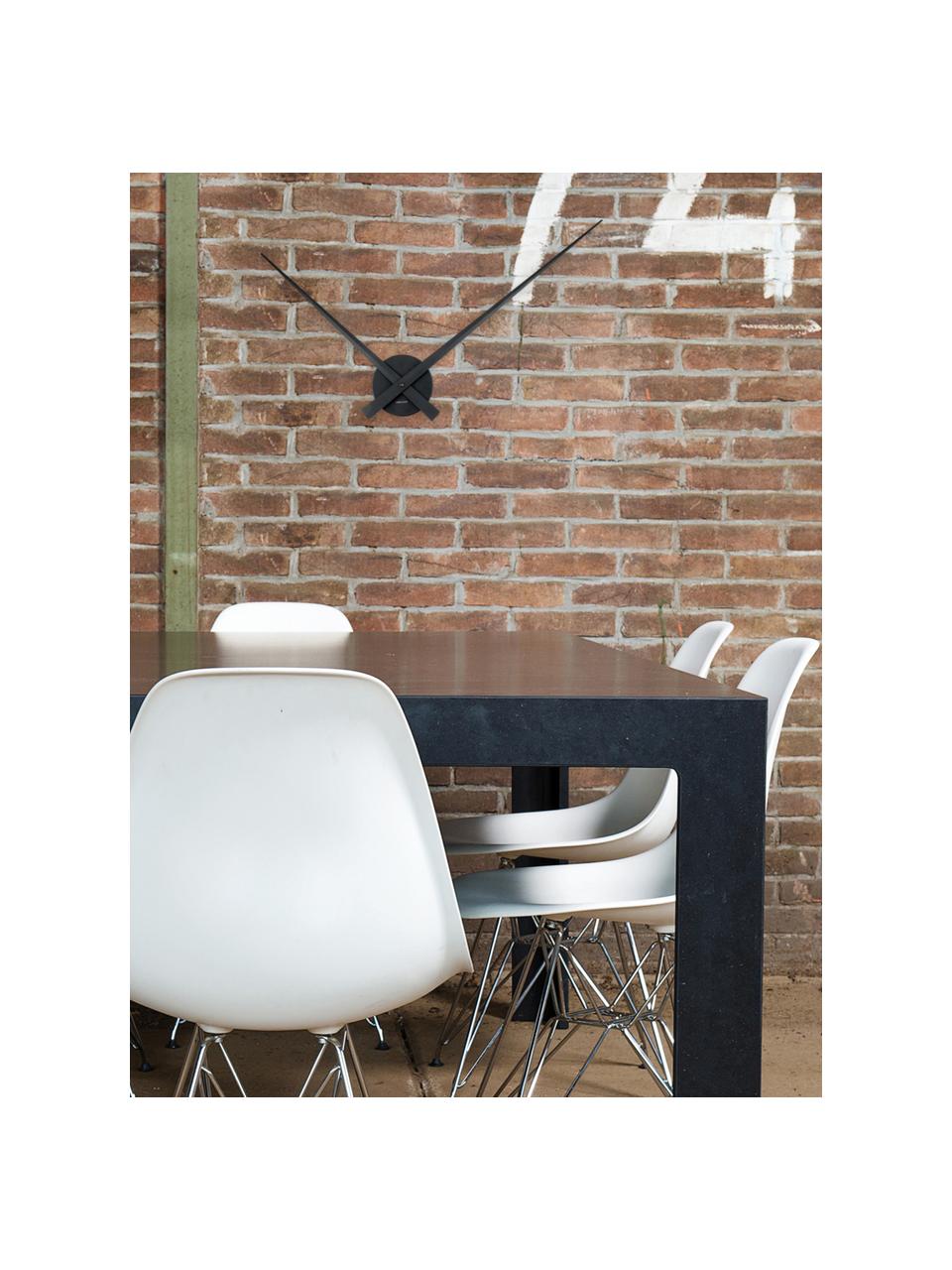 Reloj de pared Little Big Time, Aluminio pintado, Negro, Ø 90 cm