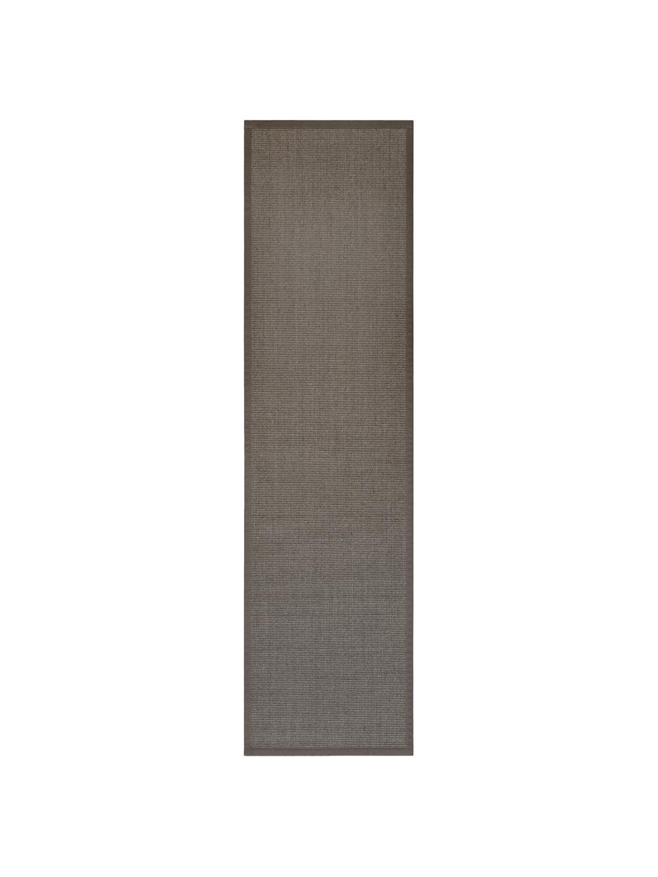 Alfombra Leonie, Fibra de sisal, Gris topo oscuro, An 80 x L 300 cm