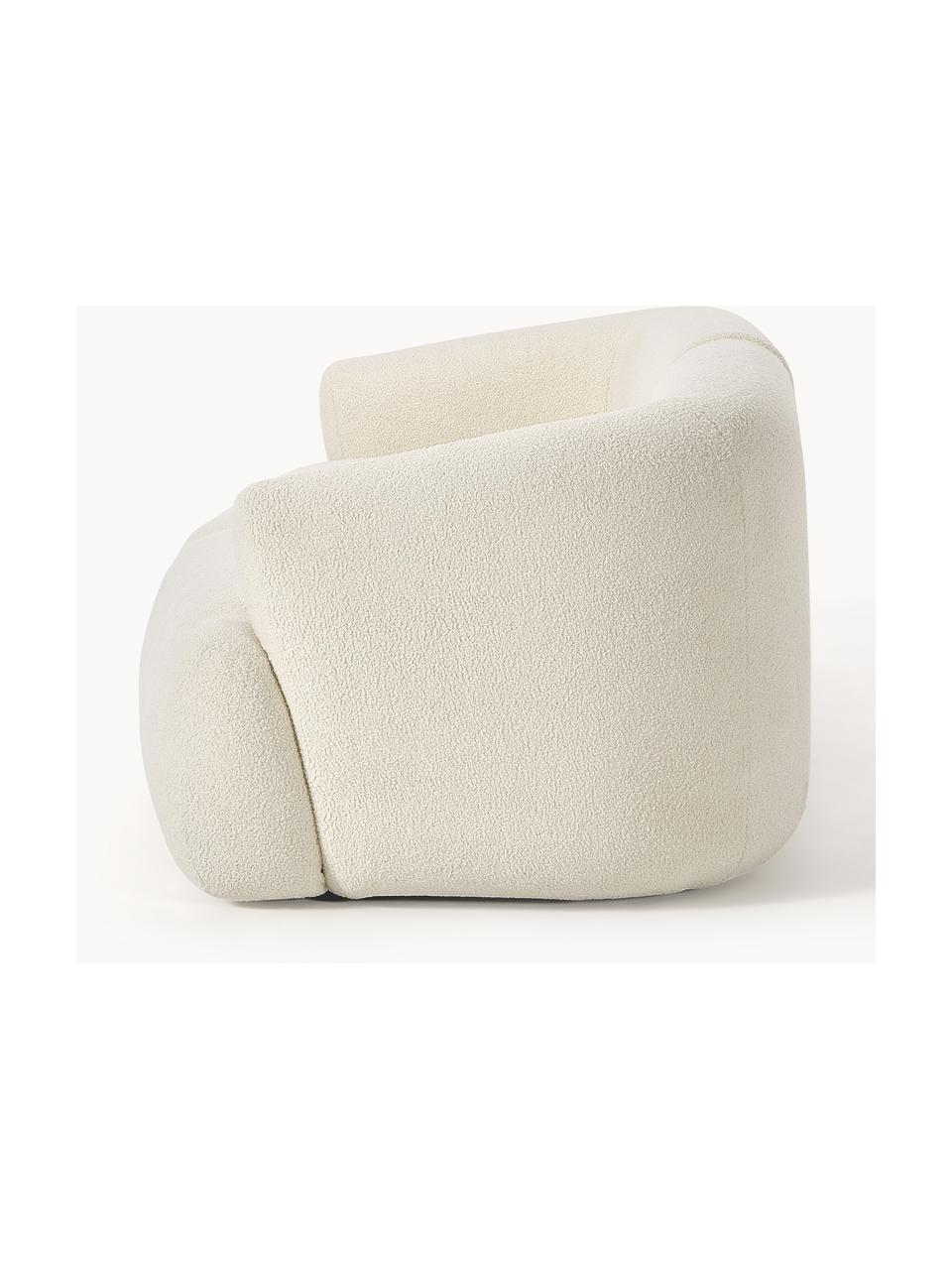 Modulares Teddy-Sofa Sofia (2-Sitzer), Bezug: Teddy (100 % Polypropylen, Gestell: Fichtenholz, Spanplatte, , Füße: Kunststoff Das in diesem , Teddy Off White, B 190 x T 103 cm