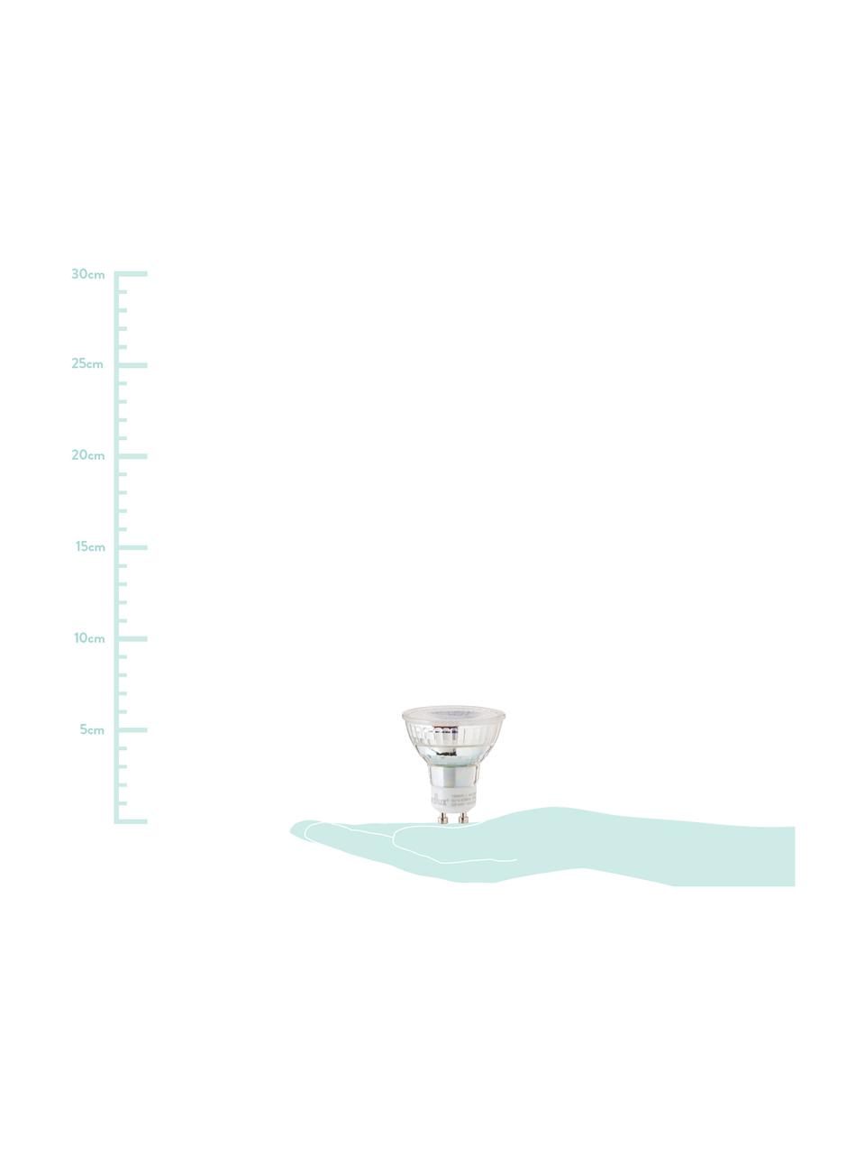 GU10 peertje, 4 watt, warmwit, 1 stuk, Peertje: glas, Fitting: aluminium, Transparant, Ø 5 x H 6 cm