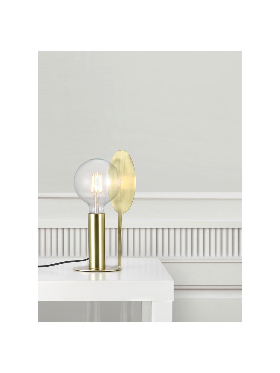 Kleine Tischlampe Dean mit Messing-Reflektor, Lampenfuß: Messing, Lampenschirm: Messing, Messing, 17 x 32 cm
