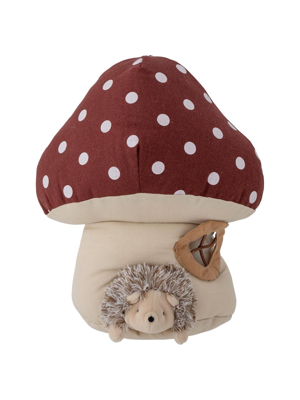 Set de peluche Gaston, 2 pzas., Tapizado: 50% algodón, 50% lino, Rojo, beige, blanco, marrón, An 26 x Al 29 cm