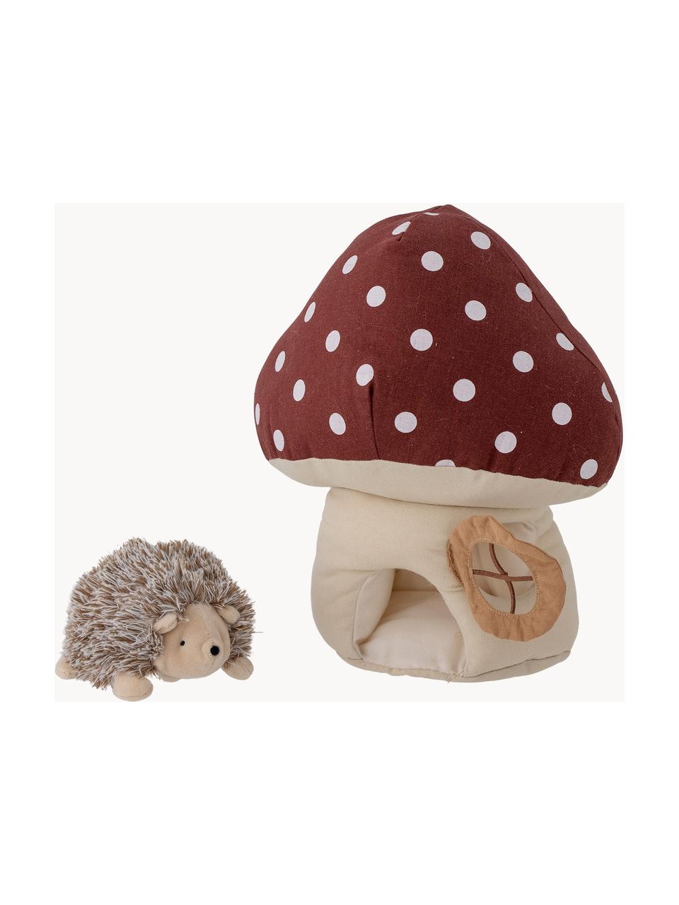 Knuffels Gaston, set van 2, Bekleding: 50% katoen, 50% linnen, Rood, lichtbeige, grijs, B 26 x H 29 cm