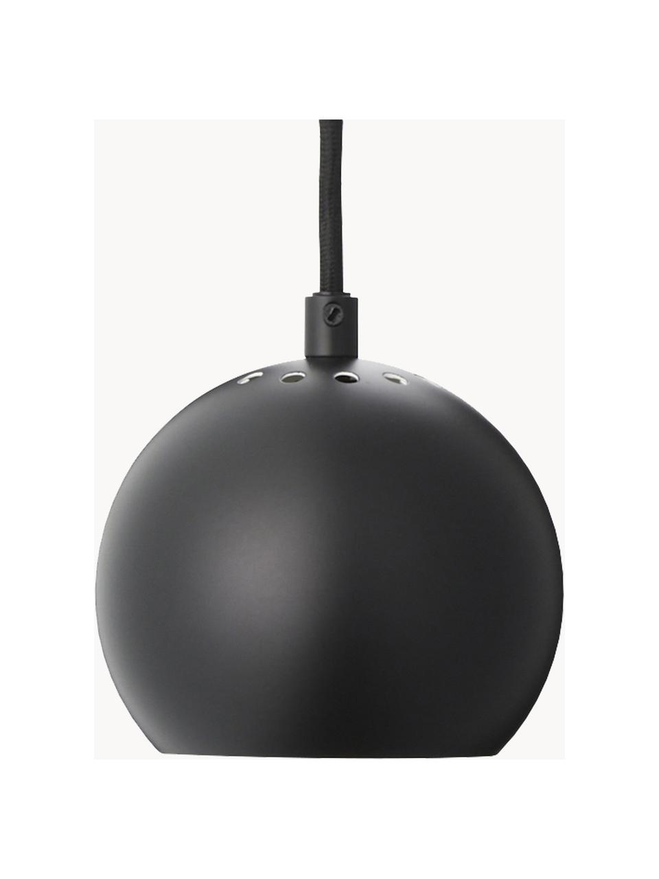 Petite suspension boule Ball, Noir, mat, Ø 12 x haut. 10 cm