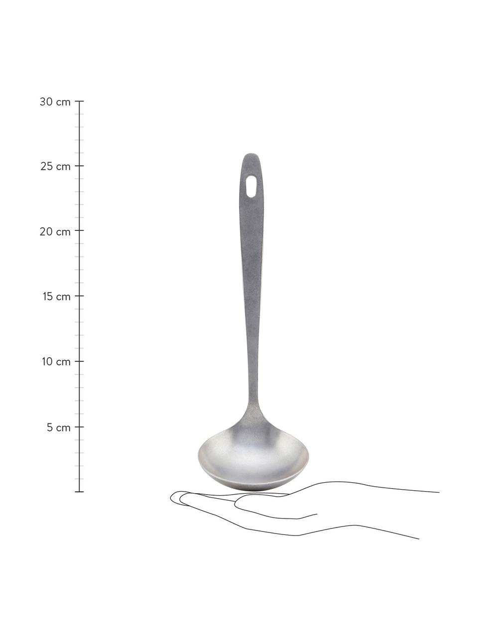 Louche finition mate Daily, Acier inoxydable, brossé

Les couverts sont fabriqués en acier inoxydable. Ils sont donc durables, ne rouillent pas et sont résistants aux bactéries, Couleur argentée, mat, long. 26 cm