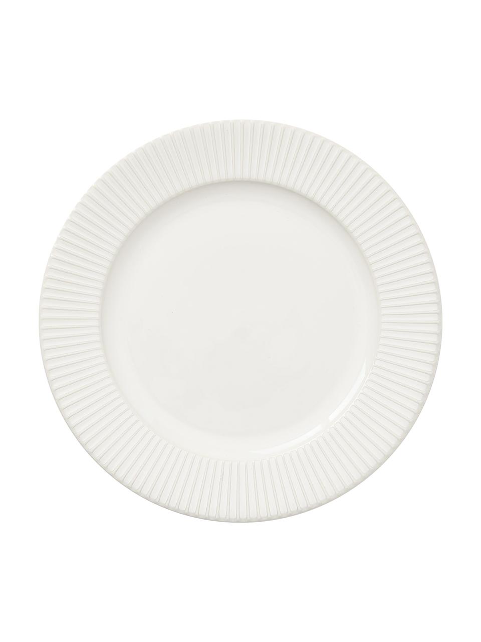 Set stoviglie in porcellana Goya, 4 persone (12 pz.), Porcellana, Bianco crema, 4 persone (16 pz.)