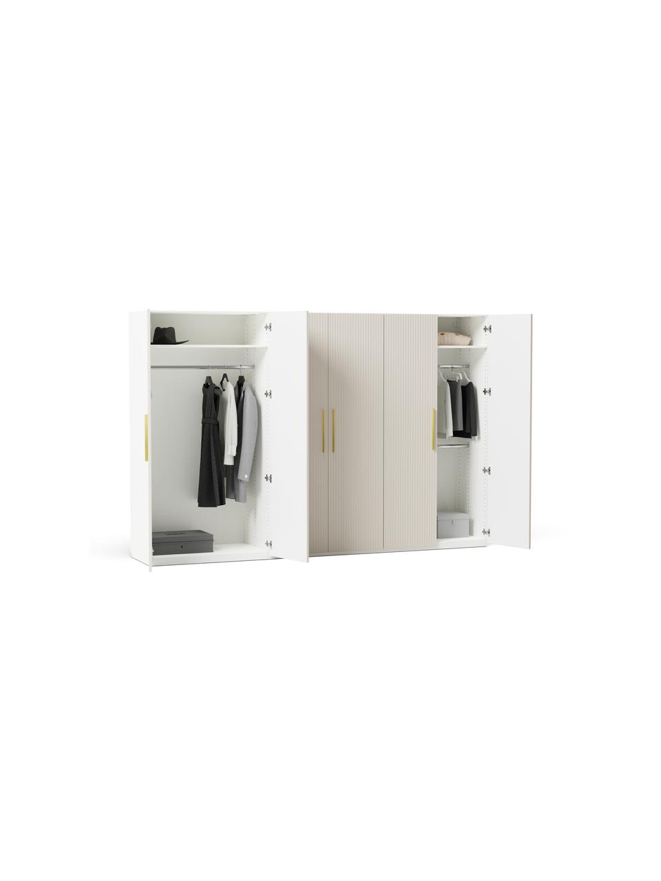 Armoire modulaire beige Simone, largeur 300 cm, plusieurs variantes, Beige, Basic Interior, hauteur 200 cm
