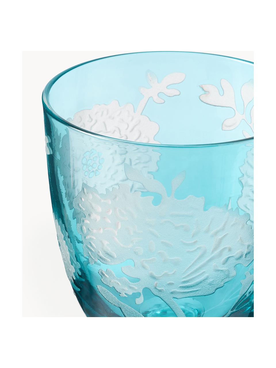 Komplet kieliszków do wina Peony, 6 elem., Szkło, Wielobarwny, Ø 9 x W 17 cm, 250 ml