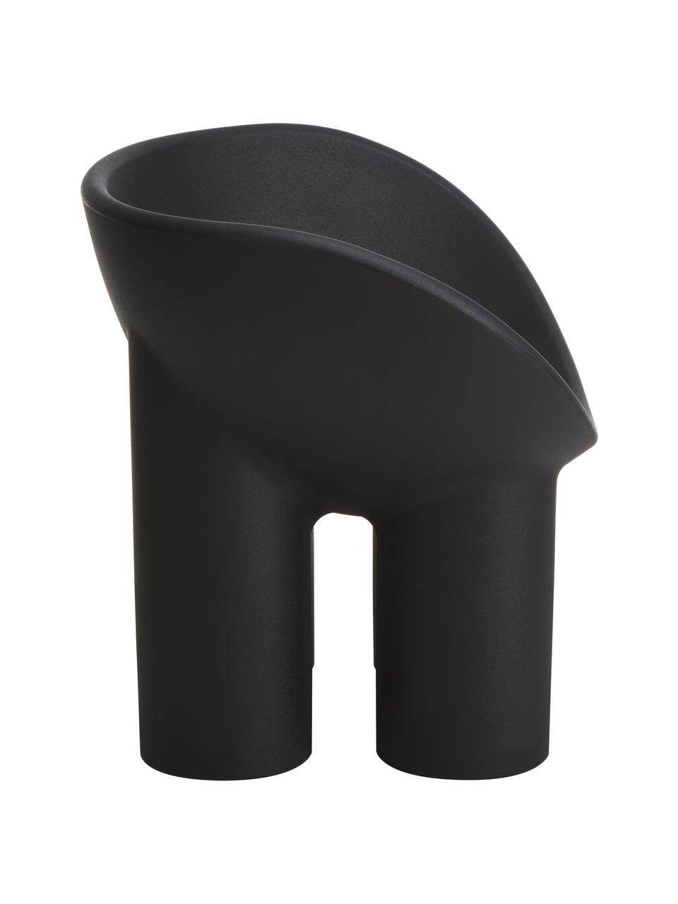 Fotel Roly Poly, Polietylen, wyprodukowany formowaniem rotacyjnym, Antracytowy, S 84 x G 57 cm