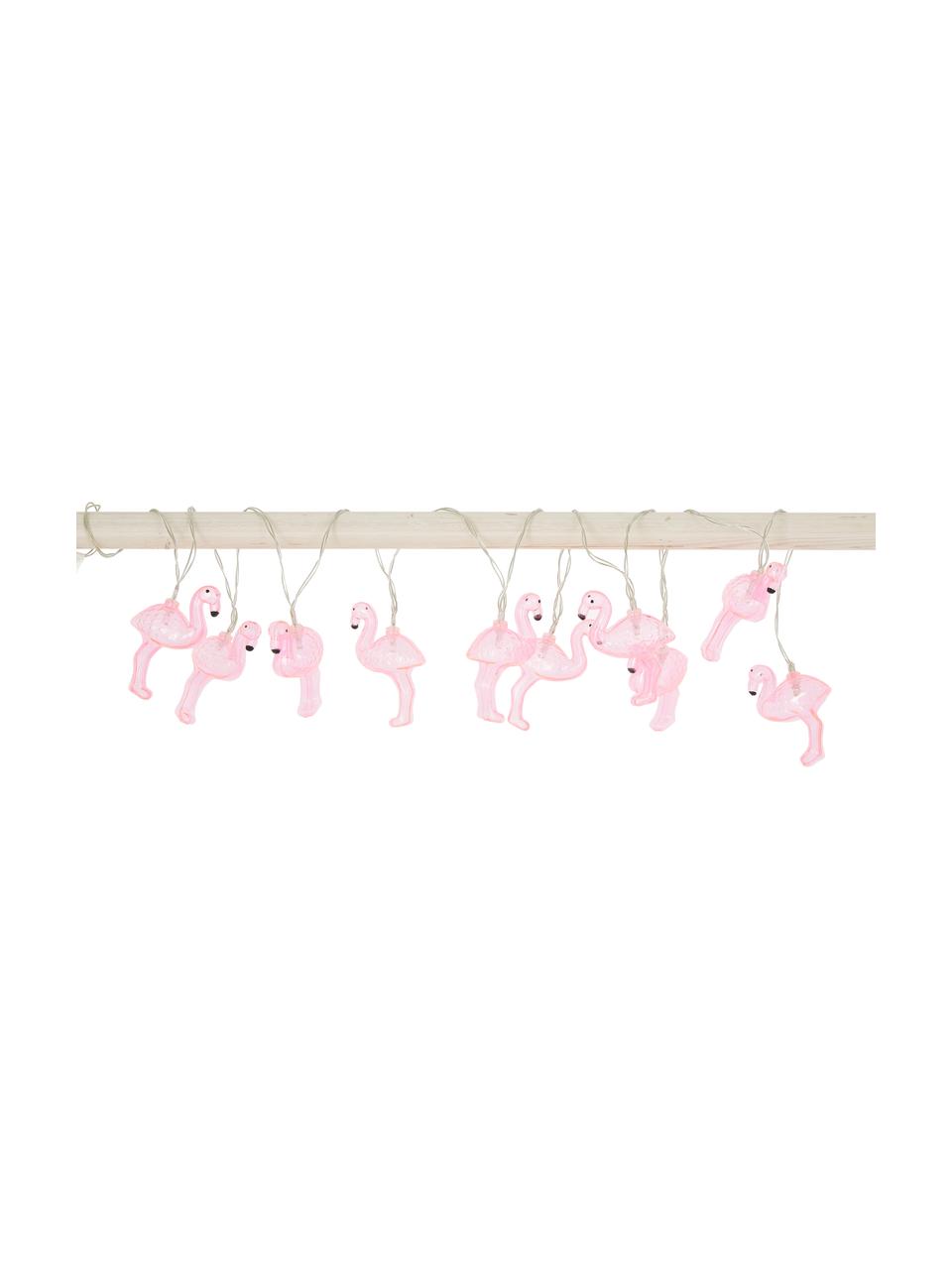 Guirnalda de luces LED Flamingo, 230 cm, 10 luces, Cable: plástico, Rosa, L 230 cm