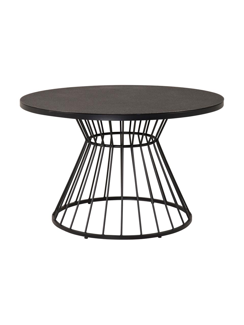 Kulatý jídelní stůl se spraystone deskou Tropea, Ø 110 cm, Černá, Ø 110 cm x V 75 cm