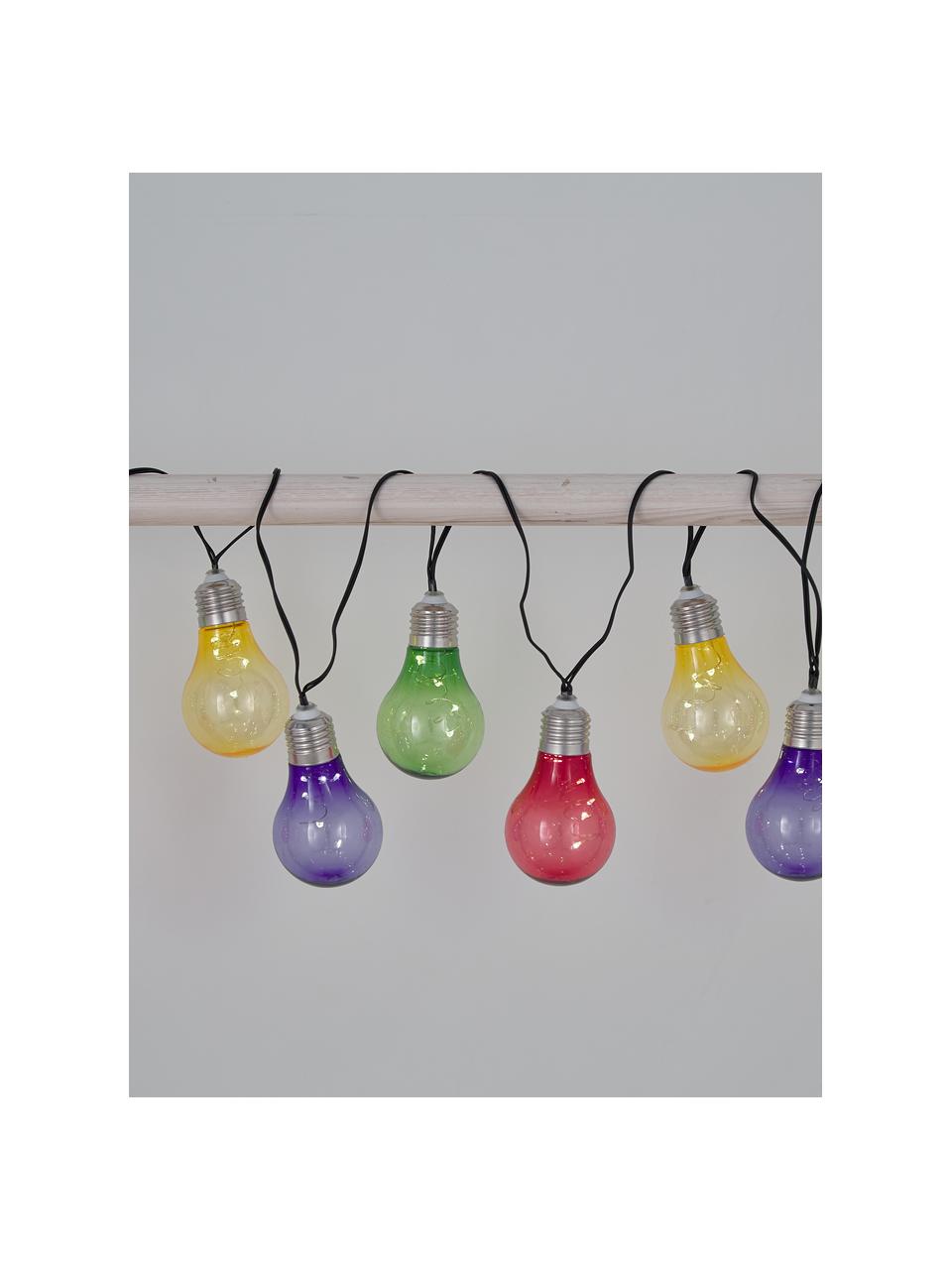 Guirlande lumineuse LED Glow, 150 cm, 10 lampions, Noir, multicolore, long. 150 cm