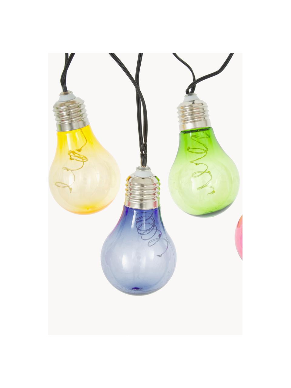 Guirnalda de luces solares LED Glow, 150 cm, Casquillo: acero inoxidable, Cable: plástico, Multicolor, L 150 cm