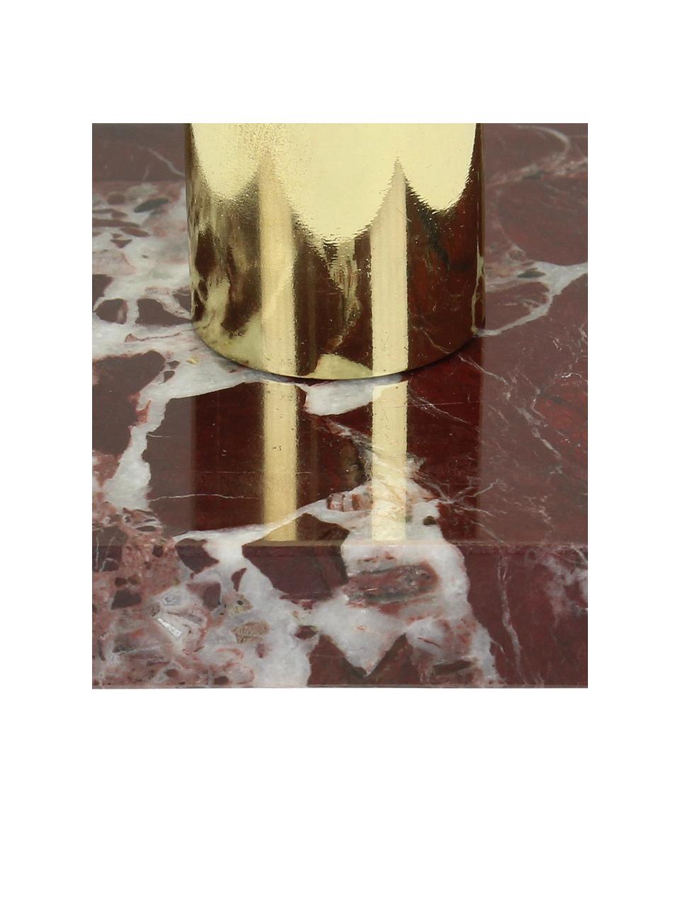 Candelabro de mármol Maria, Candelabro: aluminio recubierto, Color vino, An 8 x Al 11 cm