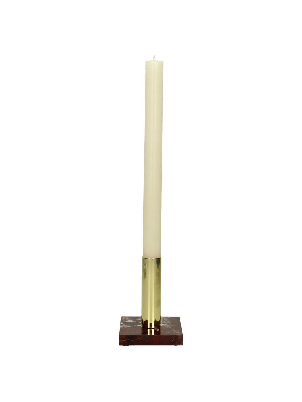 Marmor-Kerzenhalter Maria, Kerzenhalter: Aluminium, beschichtet, Rot, B 8 x H 11 cm