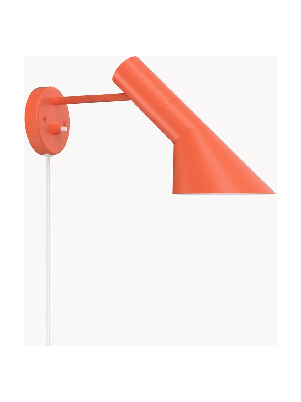 Applique con spina AJ, Lampada: acciaio rivestito, Arancione, Larg. 32 x Alt. 18 cm