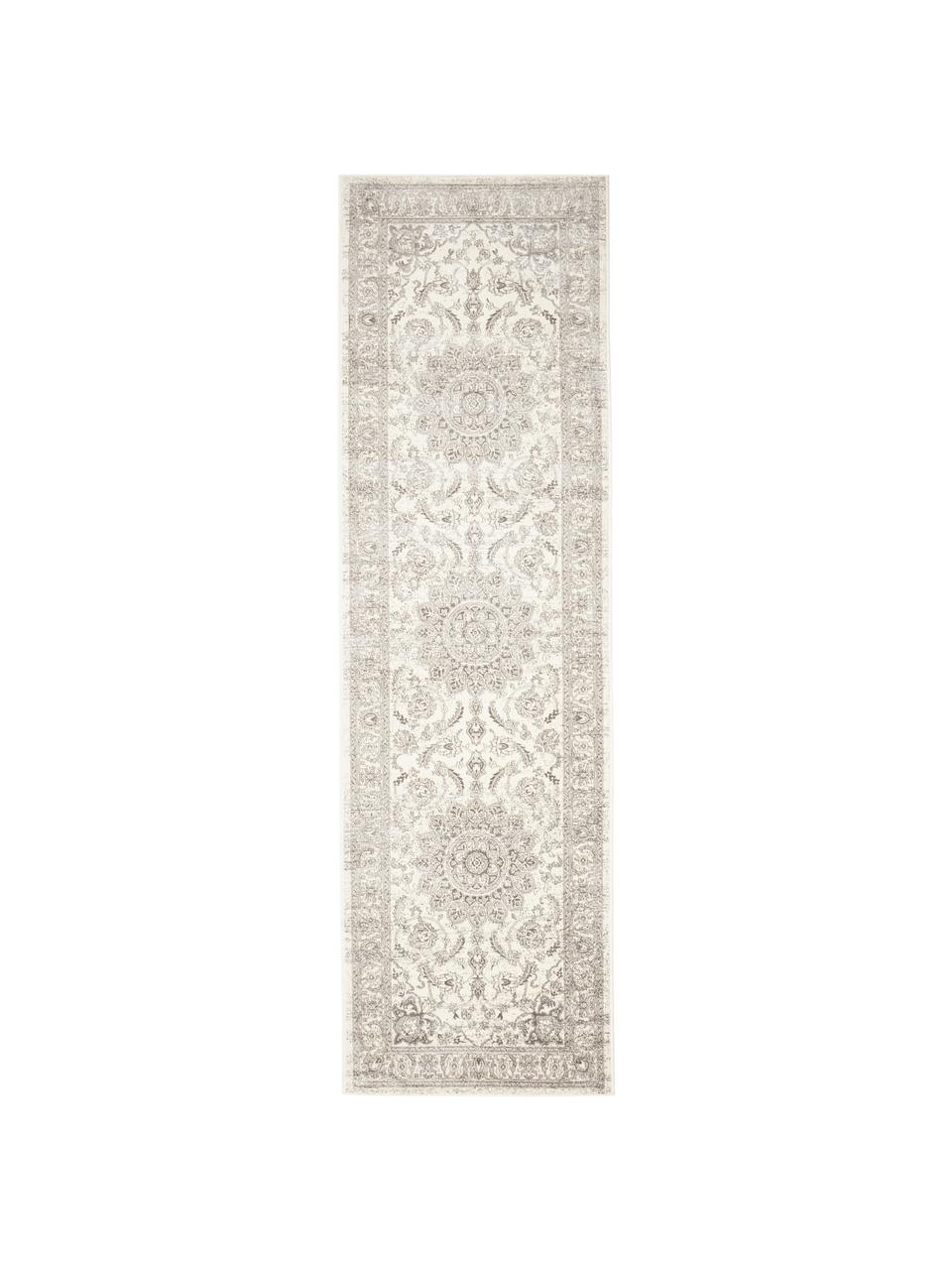 Tapis de couloir vintage Tortona, Gris argent