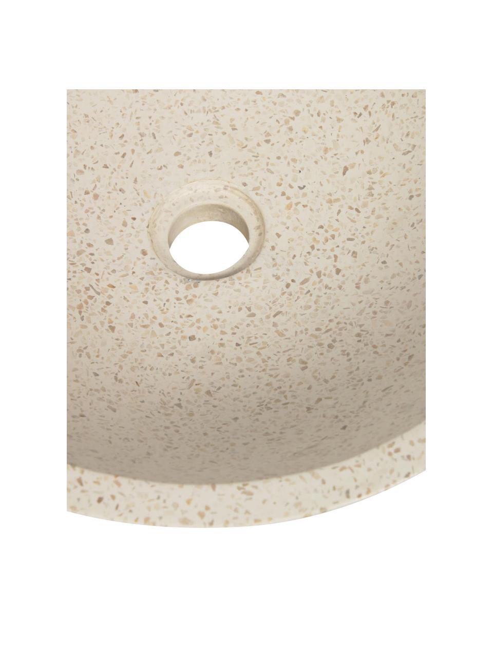 Vasque à poser en terrazzo Kuveni, Terrazzo, Beige, aspect terrazzo, Ø 40 x haut. 11 cm
