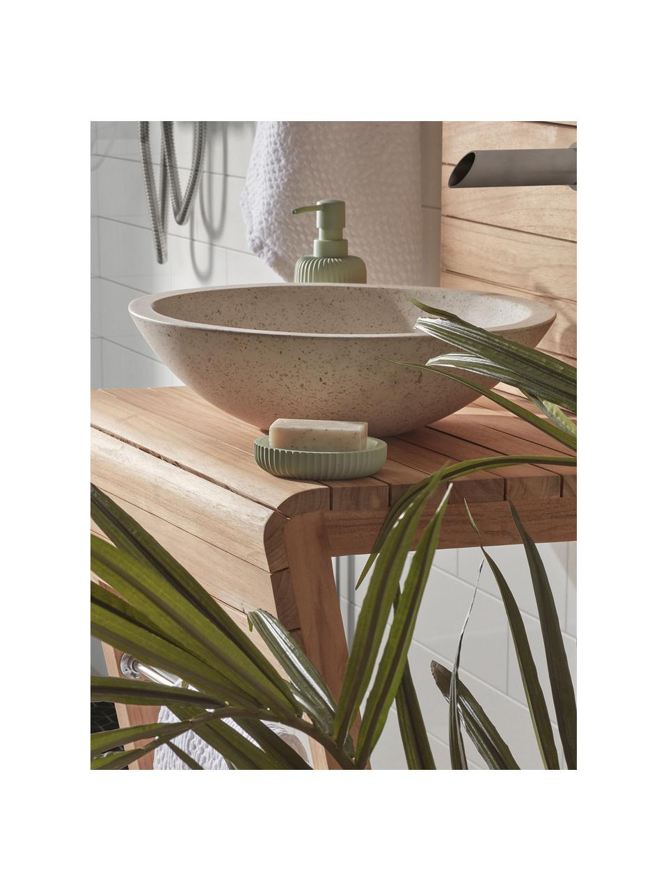 Vasque à poser en terrazzo Kuveni, Terrazzo, Beige, aspect terrazzo, Ø 40 x haut. 11 cm