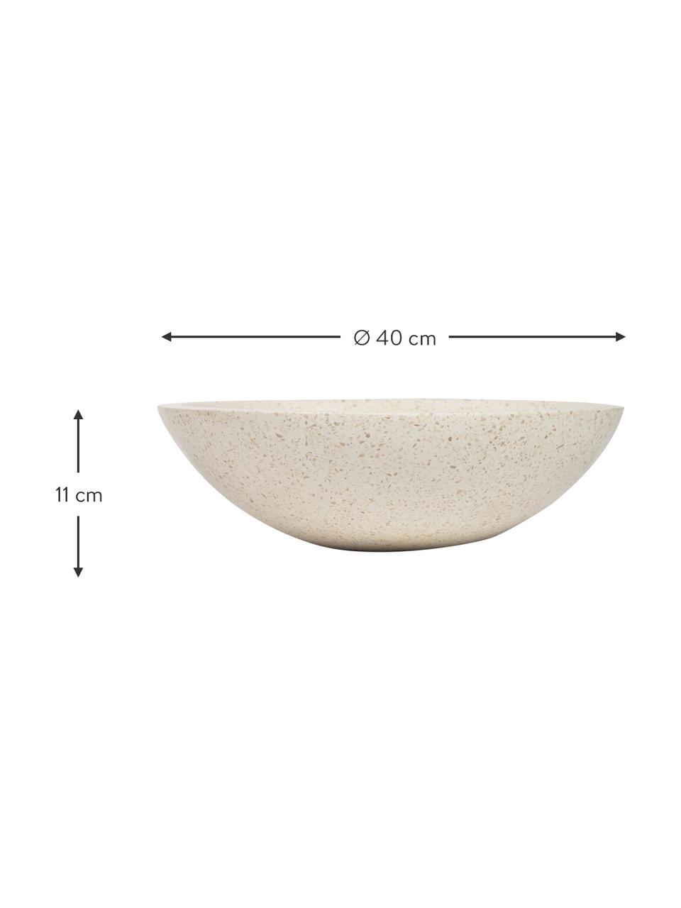 Vasque à poser en terrazzo Kuveni, Terrazzo, Beige, aspect terrazzo, Ø 40 x haut. 11 cm