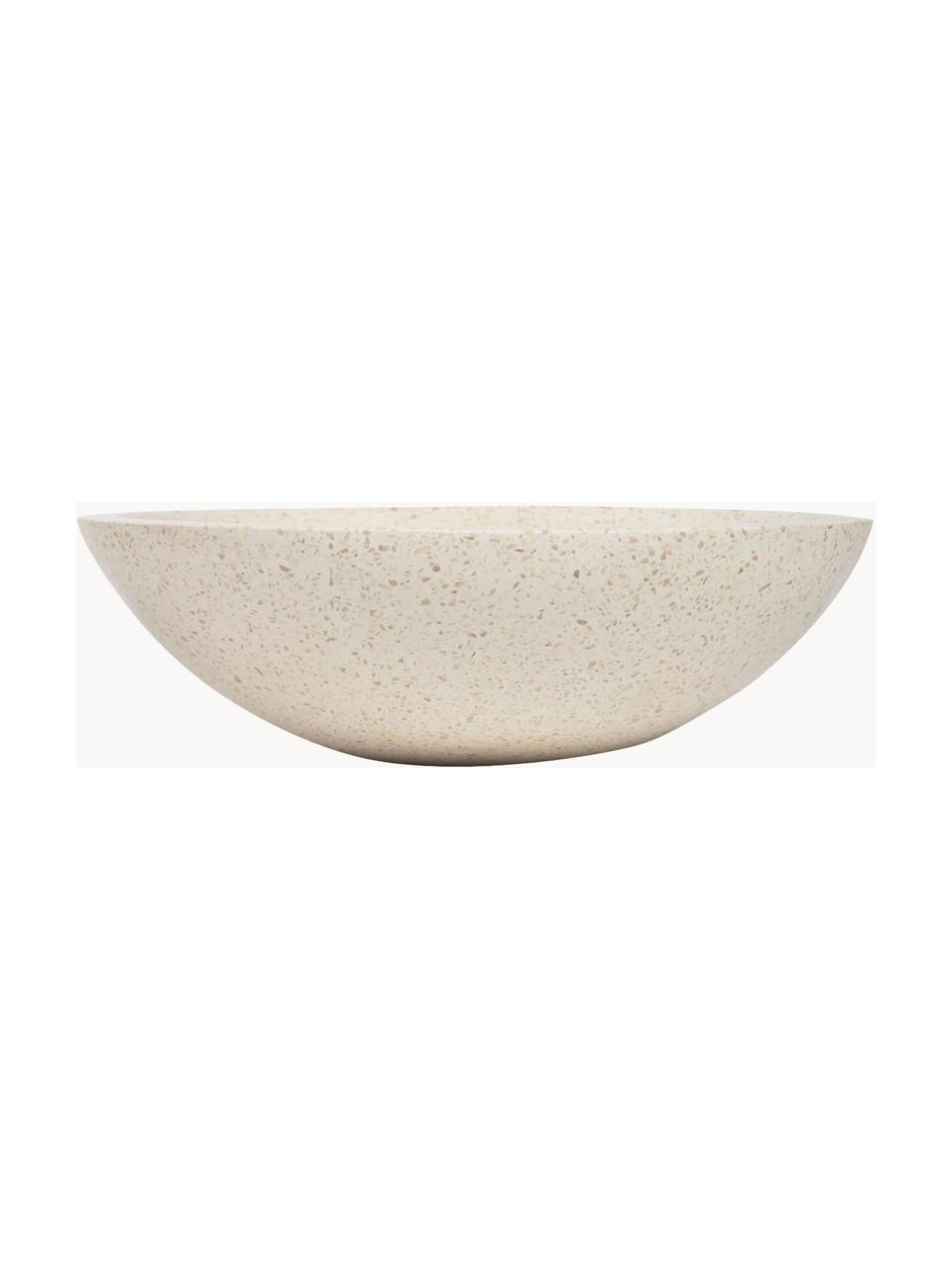 Aufsatzwaschbecken Kuveni aus Terrazzo, Terrazzo, Beige, Terrazzo-Optik, Ø 40 x H 11 cm