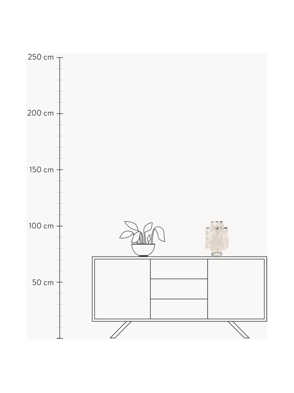 Tischlampe Fun 2TM, Silberfarben, Off White, Ø 27 x H 43 cm