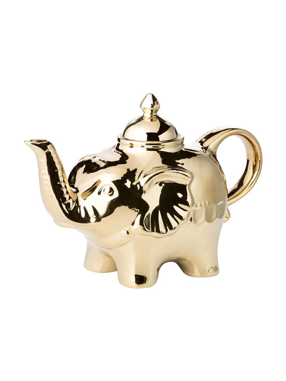 Czajnik z ceramiki Elephant, 900 ml, Ceramika, Odcienie złotego, 900 ml