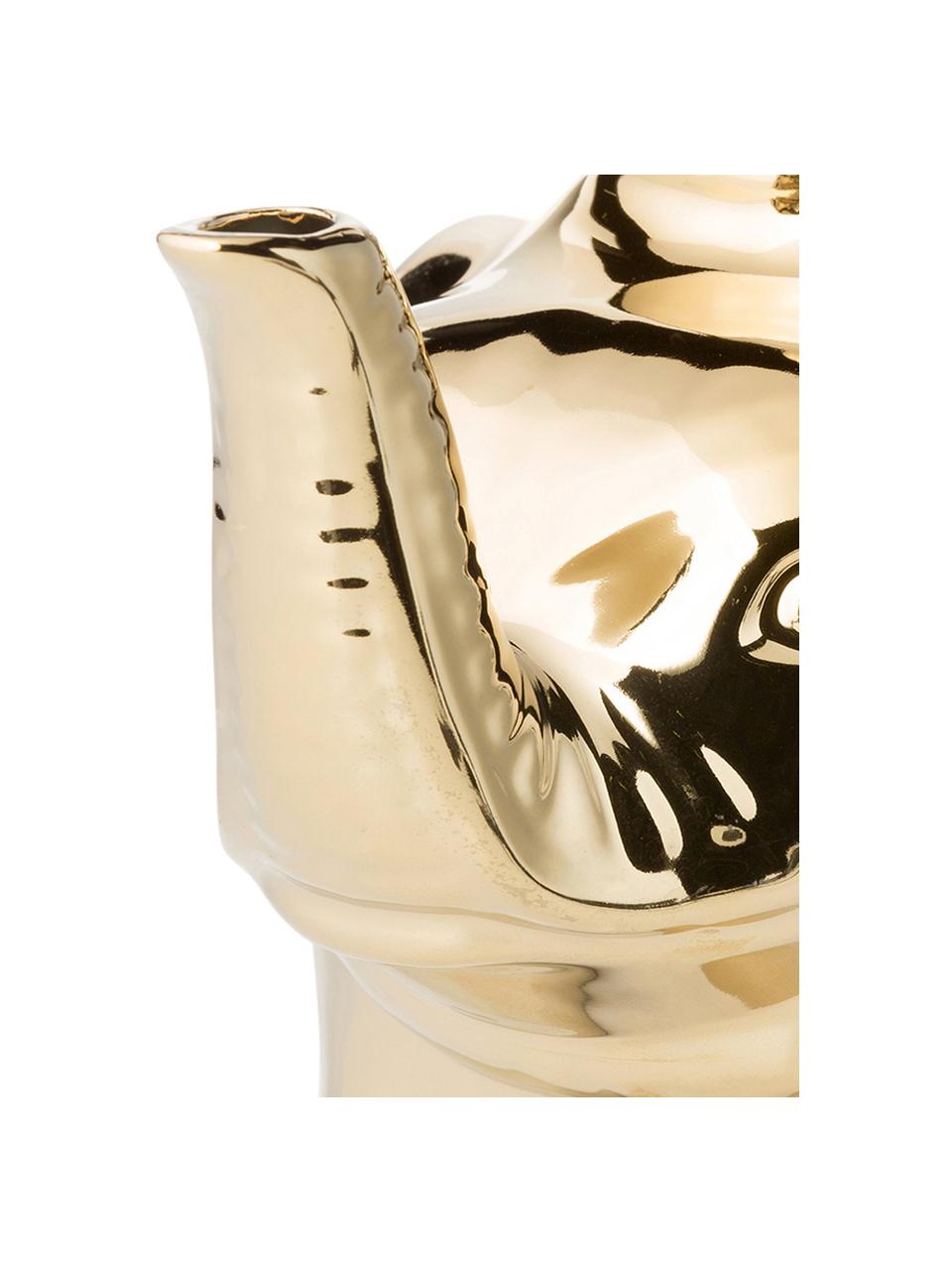 Czajnik z ceramiki Elephant, 900 ml, Ceramika, Odcienie złotego, 900 ml