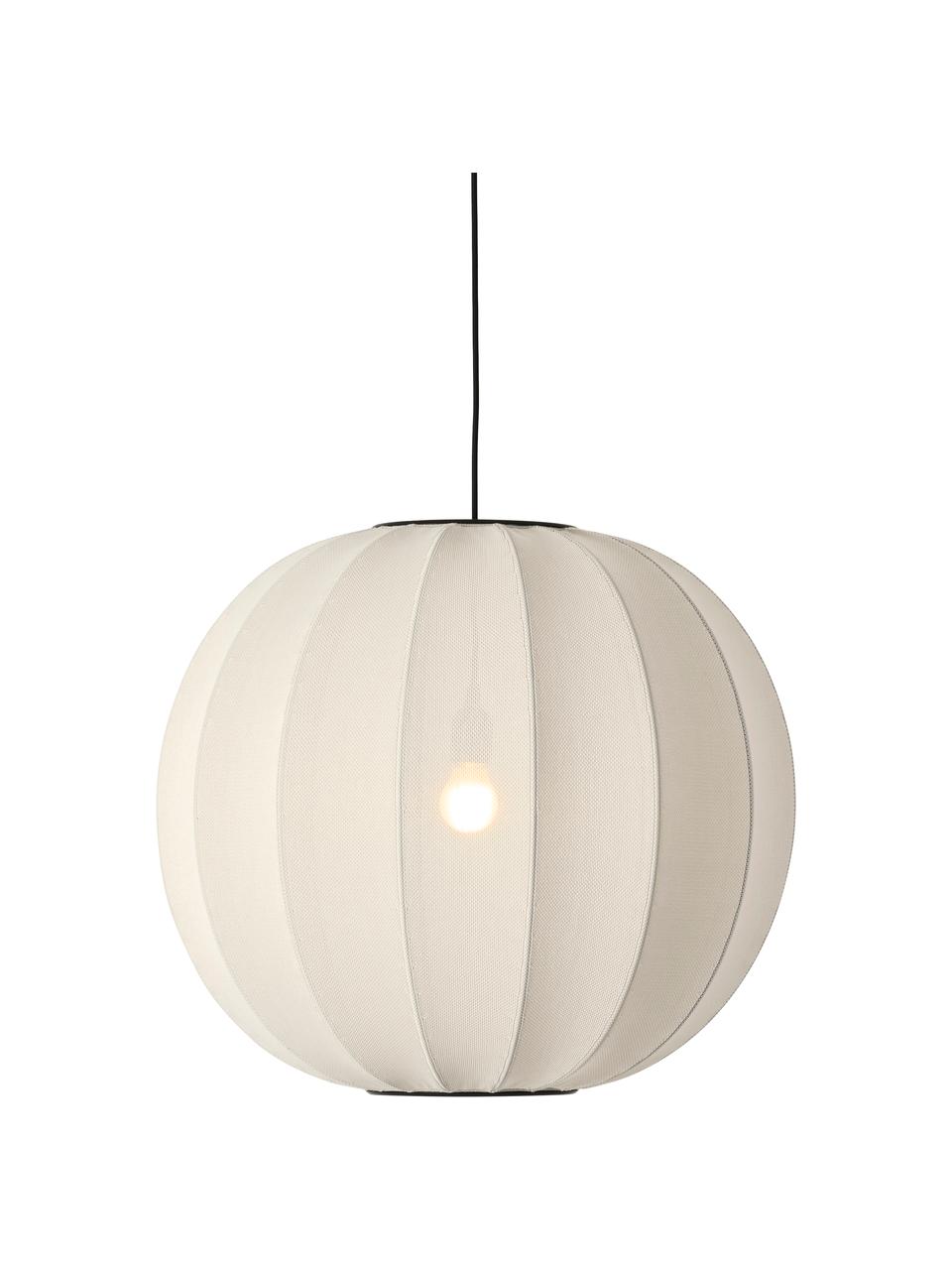 Lampa wisząca Knit-Wit, Złamana biel, Ø 45 x 36 cm