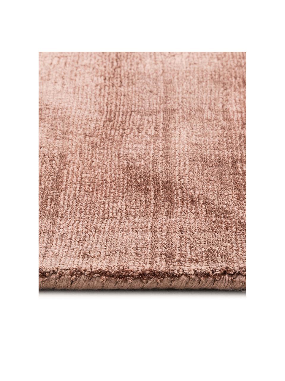 Handgewebter Viskoseteppich Jane, Flor: 100 % Viskose, Terrakotta, B 160 x L 230 cm (Größe M)