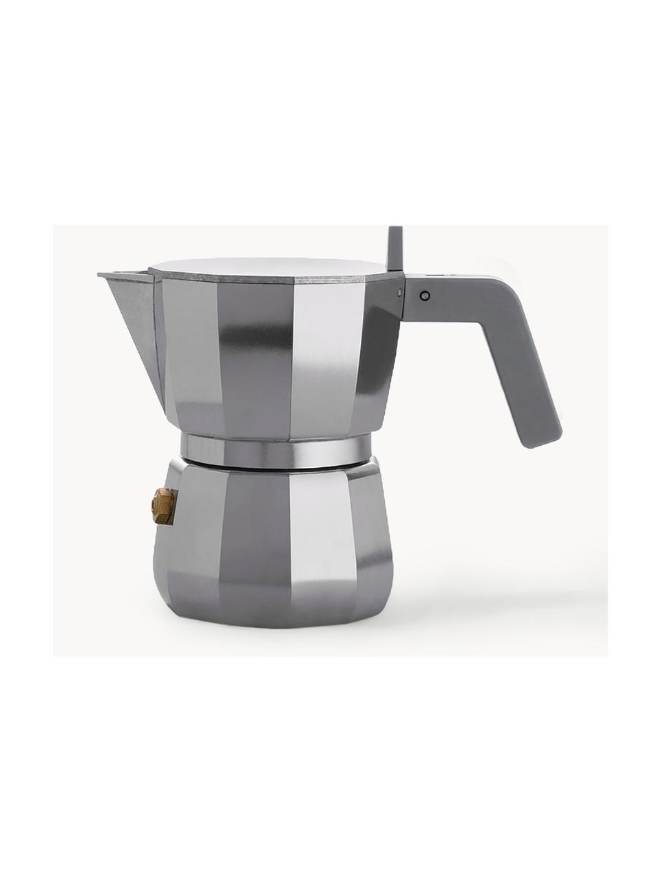 Espressokocher Moka, verschiedene Grössen, Aluminium, Kunststoff, Silberfarben, Grau, B 14 x H 11 cm, für eine Tasse